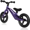 A purple balance bike with black wheels and handlebars, shown on a white background. Produktbild-Vorschau