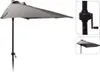 ProGarden Sonnenschirm 250 cm Halbrund Anthrazit Produktbild-Vorschau 3