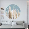 Sticker Kreis PAMPASGRAS Pflanzen 3D Himmel Natur Moderne Produktbild-Vorschau 2