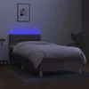 vidaXL Boxspringbett mit Matratze & LED Taupe 90x200 cm Produktbild-Vorschau 4