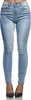 Tazzio Damen Skinny Fit High Waist Jeans F101 (Hellblau, Produktbild-Vorschau 1
