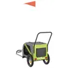 vidaXL Cani da Rimorchio per Biciclette Verde e Nero Anteprima dell’immagine prodotto 8