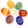 Chakra Steine Set, 7-teilige Gravur Handsteine aus Produktbild-Vorschau 3