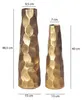 FineBuy, set di 2 vasi decorativi in alluminio dorato, Anteprima dell’immagine prodotto 3