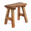 HOLZHOCKER "RUSTICO" | Mahagoni | rustikaler Sitzhocker Produktbild-Vorschau 1