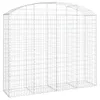 vidaXL Gabione mit Hochbogen 200x50x160/180 cm Verzinktes Produktbild-Vorschau 1
