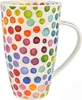 A white mug with colorful polka dots. Produktbild-Vorschau