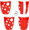 Pula rot Punkte 6er Set Kaffeebecher 300ml Porzellan-Tasse Produktbild-Vorschau 3