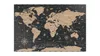 A world map displayed on a black background with gold continents and details. Náhľad obrázku produktu