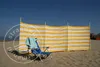 Pare-vent de plage 4 m jaune/blanc en Polyacrylique - Voir les images du produit 2