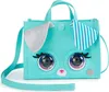A teal purse shaped like a dog's face with large eyes, ears, and a nose. Náhľad obrázku produktu
