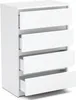 Kommode mit 4 Schubladen Weiß Matt 60x33,5x92,5 Sideboard Produktbild-Vorschau 2