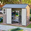 Metall Geräteschuppen Gerätehaus mit Fundament mit Fenster Produktbild-Vorschau 3