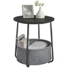 A round side table with a storage basket underneath. Náhled obrázku produktu