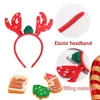 Conjunto de diademas navideños, 9 unidades. Diademas con Vista previa de la imagen del producto 3