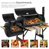 tectake® Holzkohlegrill 2in1 110 x 60 x 116 cm 2 Kammern Produktbild-Vorschau 7