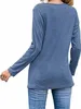 ASKSA Damen Langarm T-Shirt Rundhals Einfarbig Langarmshirt Produktbild-Vorschau 2