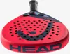 A red and black HEAD padel racket is shown against a white background. Podgląd zdjęcia produktu