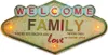Metallschild RETRO LED Welcome Family Schild groß Produktbild-Vorschau 1