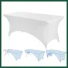 Stretch Tischhusse 180x76 cm - Weiß - Elastische Produktbild-Vorschau 4