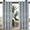 132*275cm Outdoor Wasserdicht Vorhänge mit Ösen Blätter Produktbild-Vorschau 2
