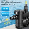 SunSun pompa per piscina 14500l/h 750W pompa per piscina Anteprima dell’immagine prodotto 8