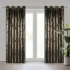 Rideau Renia 140X250 cm en velours noir sur œillets avec Voir les images du produit 2