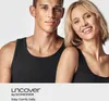 A man and a woman are shown from the chest up, both wearing black tank tops. They are smiling and looking towards the camera. The background is plain white. Produktbild-Vorschau