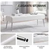 Duhome zitbank van kunstleer, gestoffeerde bank, make-up Productafbeelding-voorbeeld 6