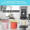 A kitchen scene with an ice cream maker and two ice cream containers. Produktbild-Vorschau