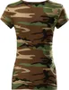 Tarnfarbenes Damen-T-Shirt, 100% Baumwolle, unbedruckt, Produktbild-Vorschau 4