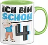 4. Geburtstag Geschenk Tasse Becher Jungs Dab Produktbild-Vorschau 1