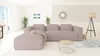 S-STYLE MÖBEL - Modernes Ecksofa Bello aus Puderrosa Cord Produktbild-Vorschau 1