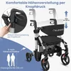 ELONEO 2in1 Rollstuhl Rollator faltbar und leicht mit Sitz, Produktbild-Vorschau 3