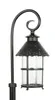 A black outdoor lantern on a pole, shown against a white background. Produktbild-Vorschau