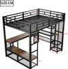 Merax Etagenbett Hochbett 140x200 mit Schreibtisch, Regale, Produktbild-Vorschau 7