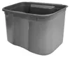 A dark gray hanging trash can with a handle on top. Produktbild-Vorschau