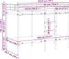 vidaXL Etagenbett ohne Matratze Weiß 100x190 cm Stahl Produktbild-Vorschau 8