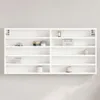 vidaXL Vitrína biela 100x8,5x50 cm Materiál na báze dreva Náhľad obrázku produktu 2