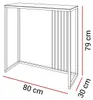 PRIME GLASS Konsolentisch 80 cm Gold Matt / Weißes Glass Produktbild-Vorschau 5