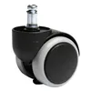 A single black and gray office chair caster wheel with a silver stem against a white background. Produktbild-Vorschau