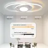 A modern LED ceiling light with adjustable color temperature and brightness, shown in a dining room setting with a table and chairs. Anteprima dell’immagine prodotto