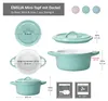 6er Set Emilia Mini-Cocotte Pastell Rosa Mint Blau 100ml Produktbild-Vorschau 6