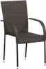 A single brown wicker chair with armrests and metal legs, presented on a white background. Náhľad obrázku produktu