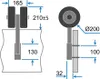 Heckräder Slipräder Transporträder Edelstahl SUPROD EW200, Produktbild-Vorschau 6