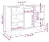 vidaXL Spodná skrinka pod umývadlo dymový dub 91x35x60 cm Náhľad obrázku produktu 8
