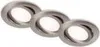 Three silver ring-shaped objects are arranged diagonally on a white background. Produktbild-Vorschau