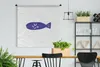 MuchoWow® Wandteppich Wandbehang Fisch - Pastell - Lila Produktbild-Vorschau 2