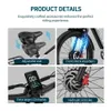 Collage of four close-up images highlighting different features of an electric mountain bike. Podgląd zdjęcia produktu