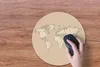 MuchoWow® Mauspad Mousepad Weltkarte - Braun - Weiß - Produktbild-Vorschau 3